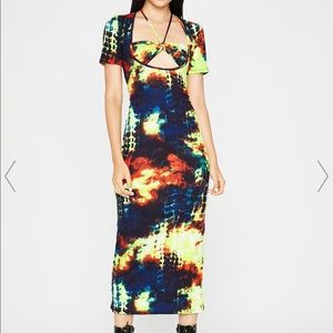 Tie dye maxi dress